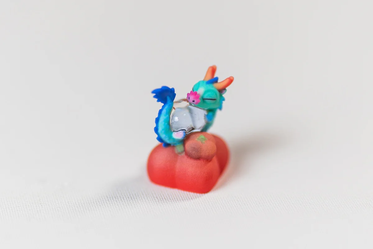 [In Stock] Cagedbird Azure Dragon Artisan Keycaps - Image 10