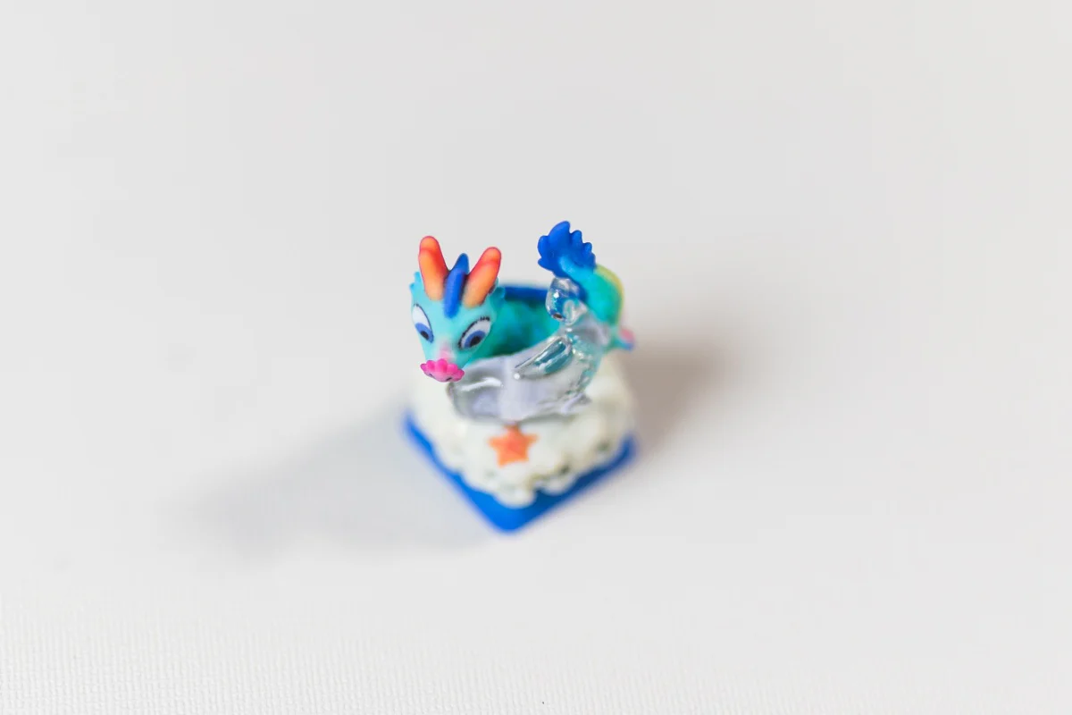 [In Stock] Cagedbird Azure Dragon Artisan Keycaps - Image 7