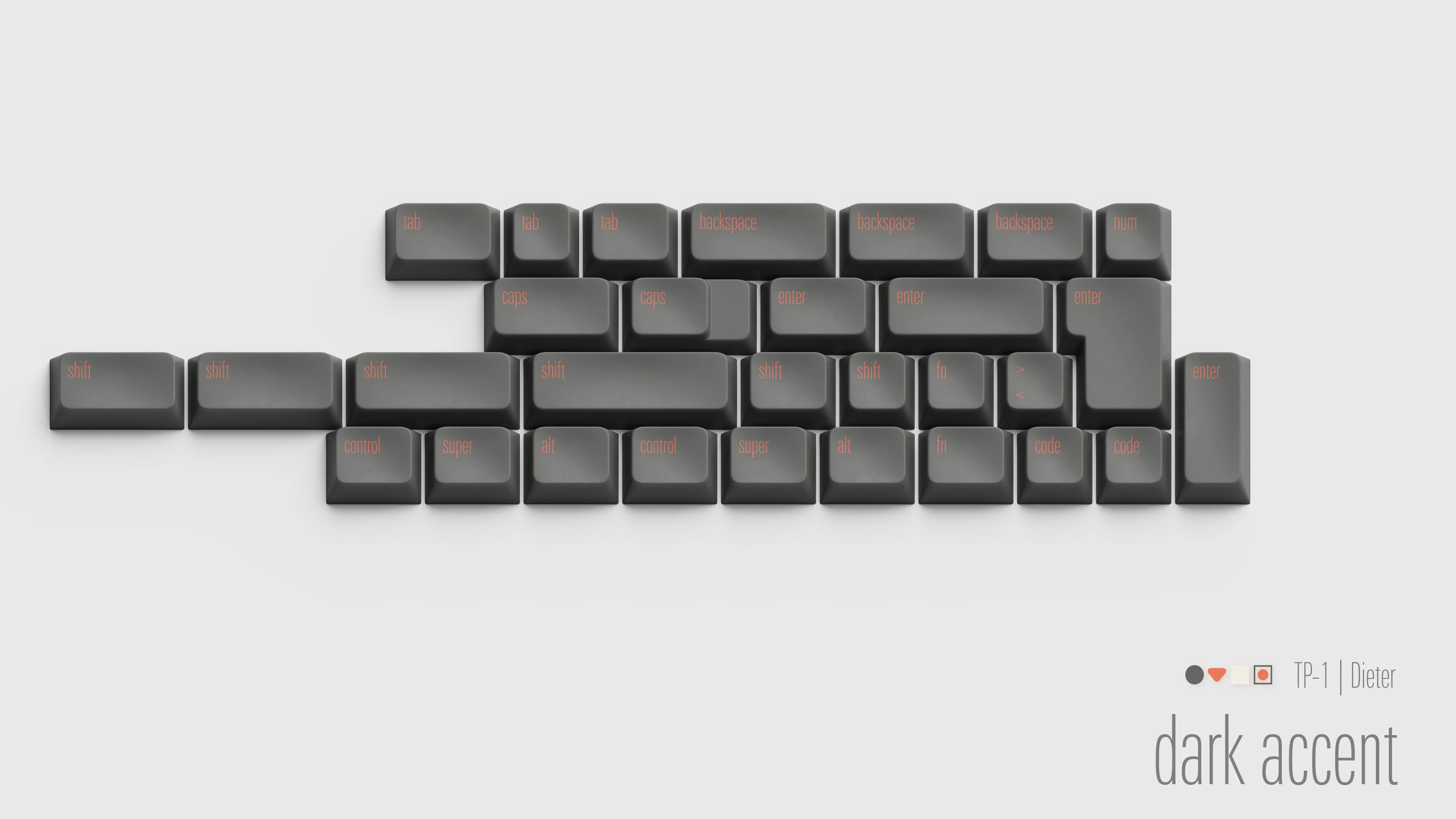 [In Stock] Geistmaschine TP-1 Dieter PBT Keycap Set - Image 11