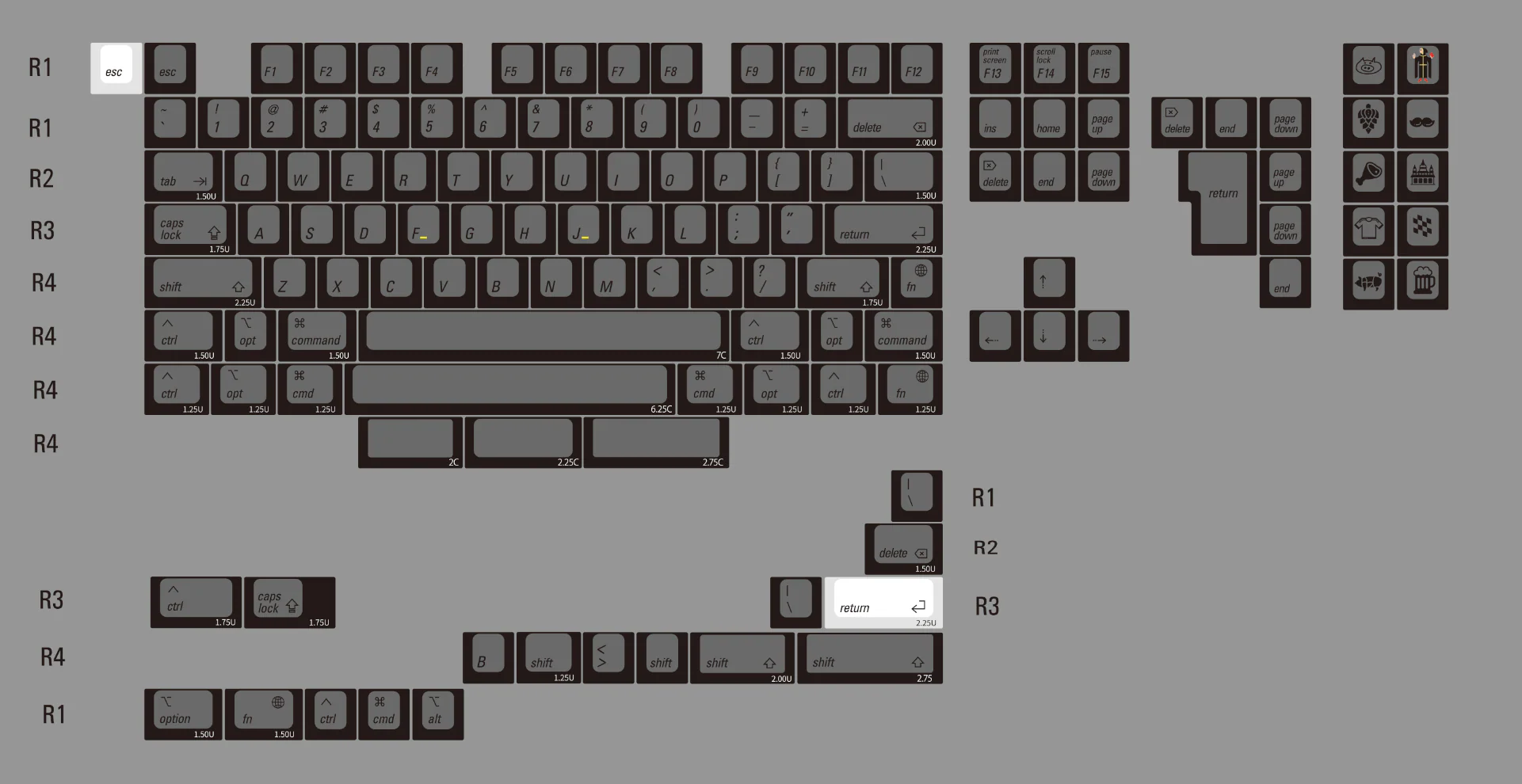 [In Stock] LeleLab München Schwarz Keycap Set - Image 13