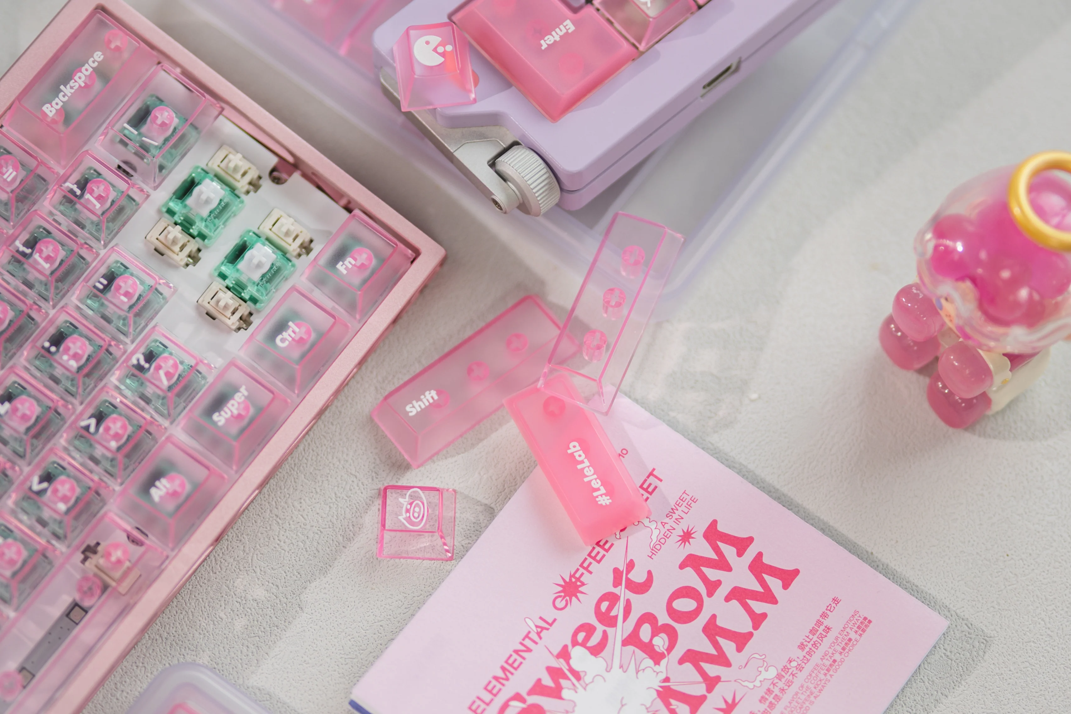 [In Stock] LeleLab Pink Carnival Keycap Set - Image 8