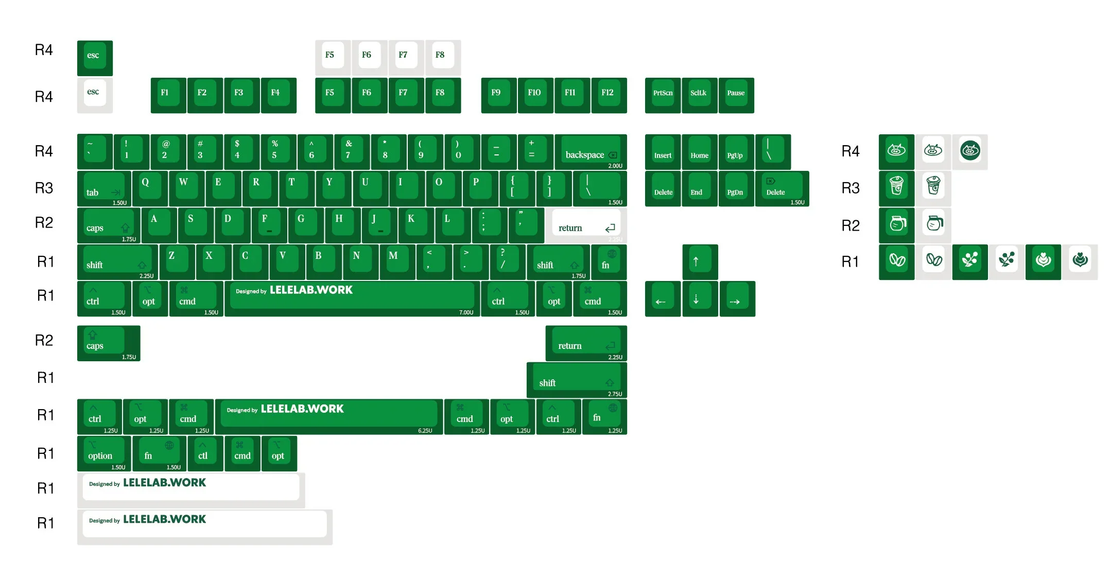 [In Stock] LeleLab Supsup Colombian Green Emerald Keycap Set - Image 22