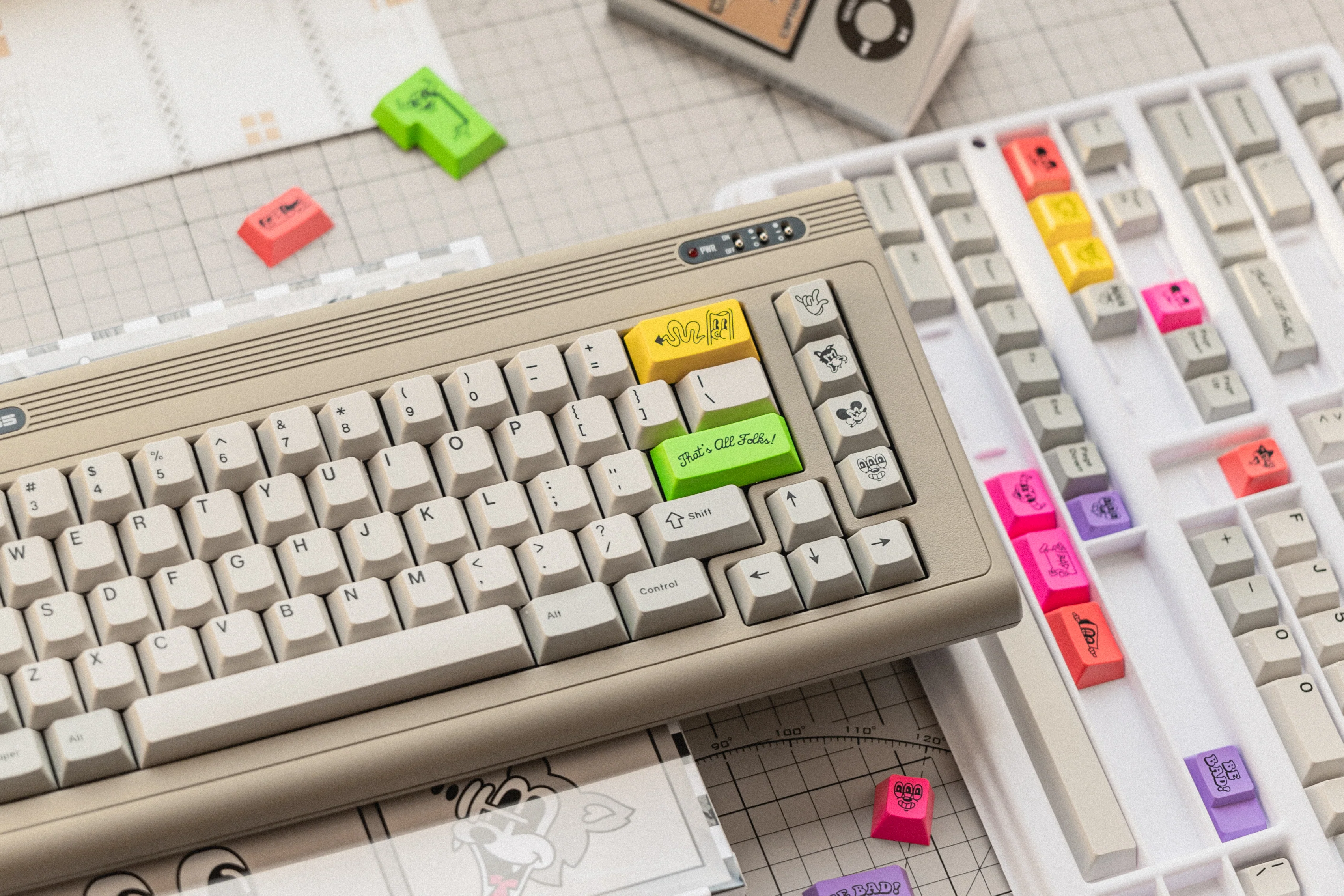 [In Stock] PK x BIOI Command 65 R2 Vintage Custom Mechanical Keyboard Kit - Image 49