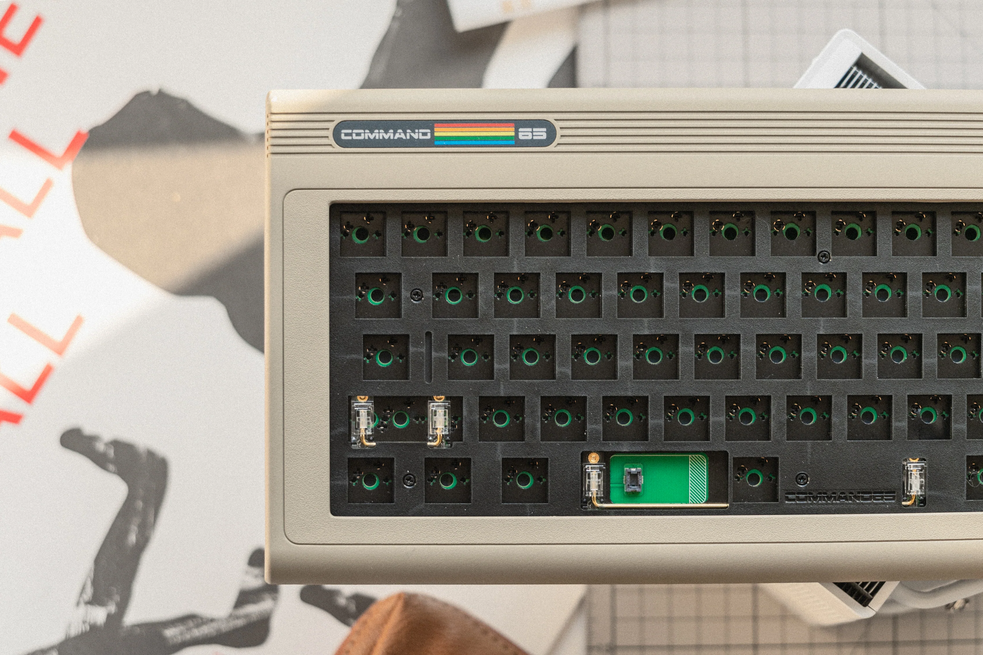 [In Stock] PK x BIOI Command 65 R2 Vintage Custom Mechanical Keyboard Kit - Image 5