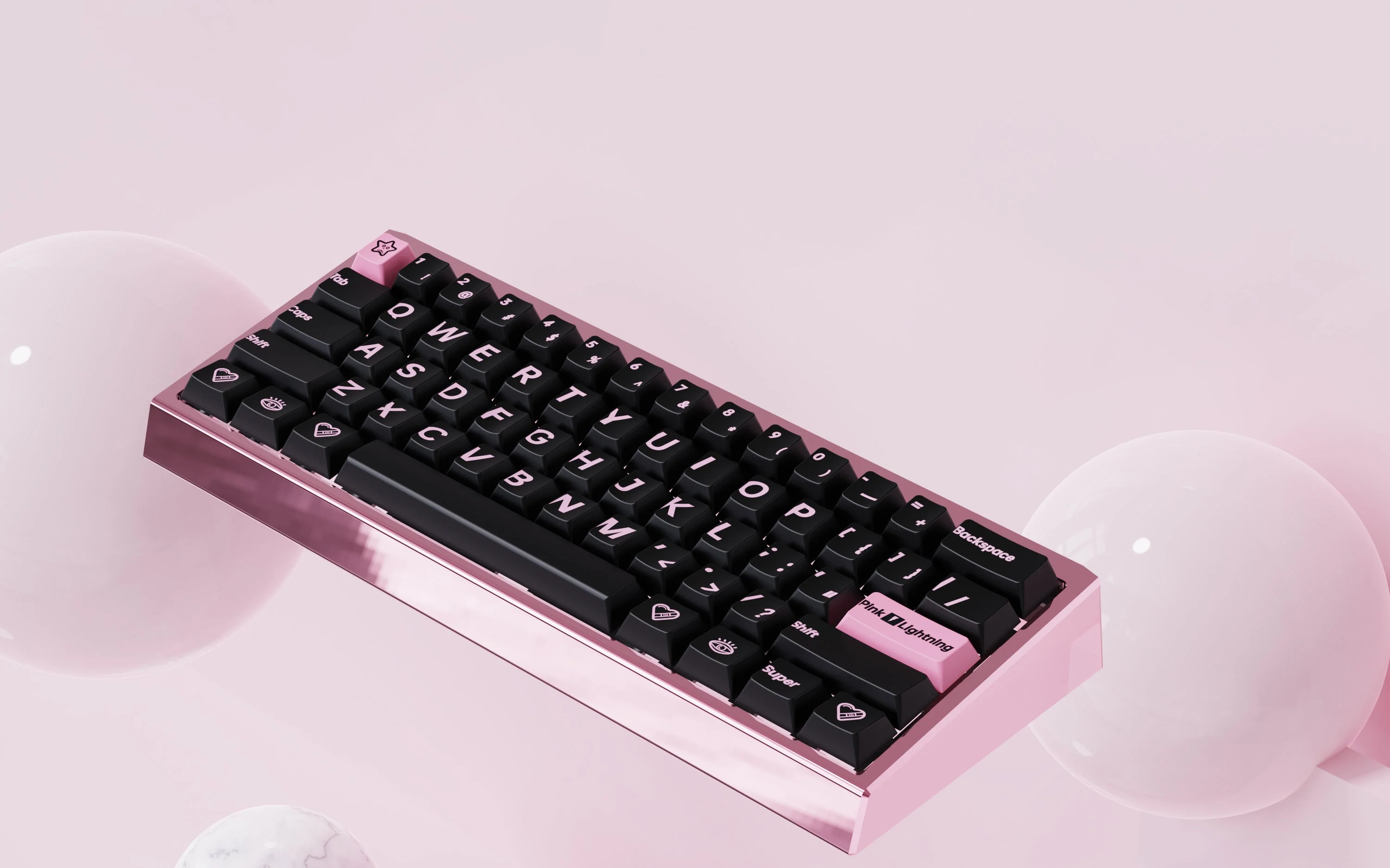 [In Stock] TomatoCaps PBT Pink Lightning - Image 3