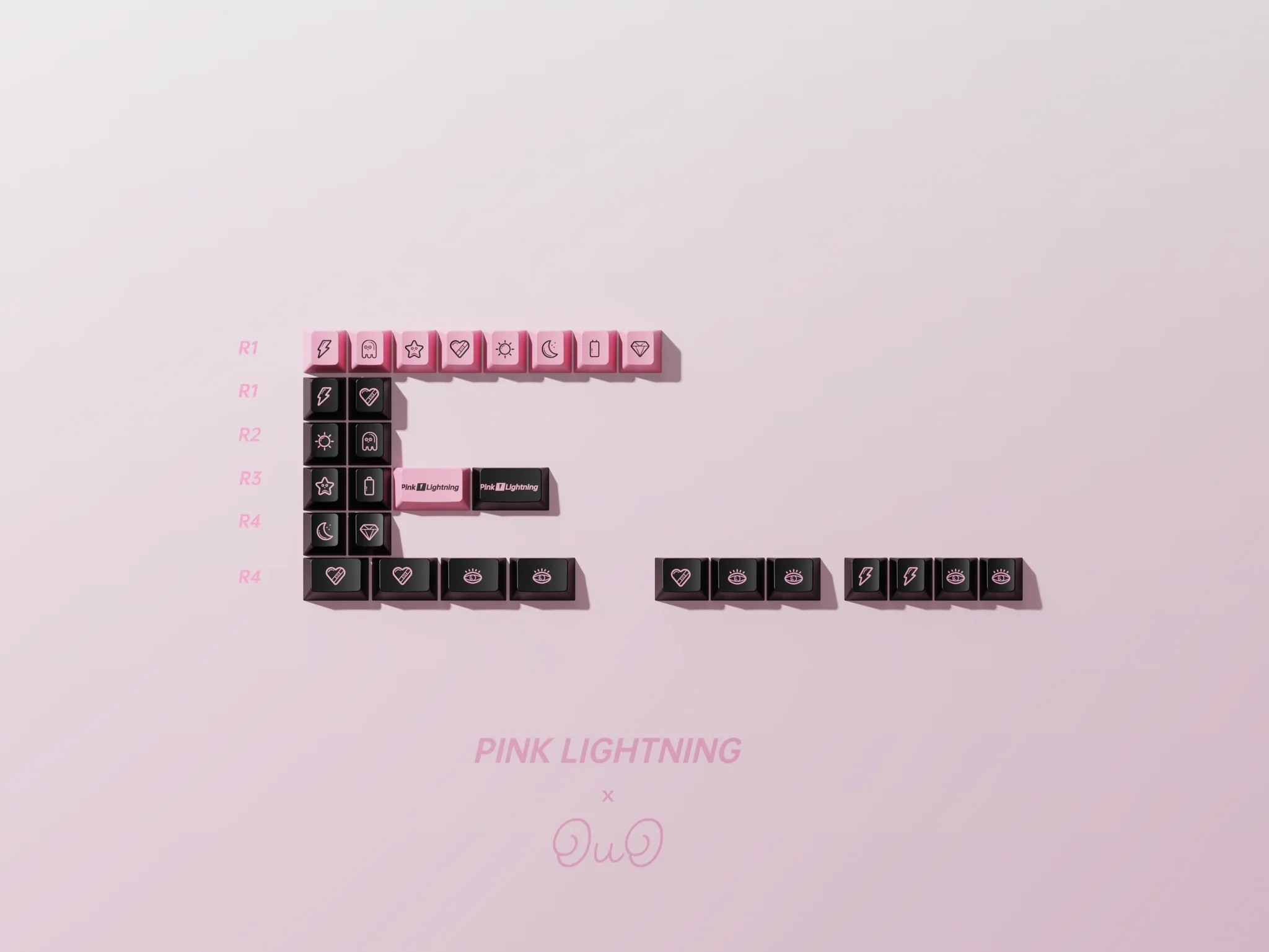 [In Stock] TomatoCaps PBT Pink Lightning - Image 5